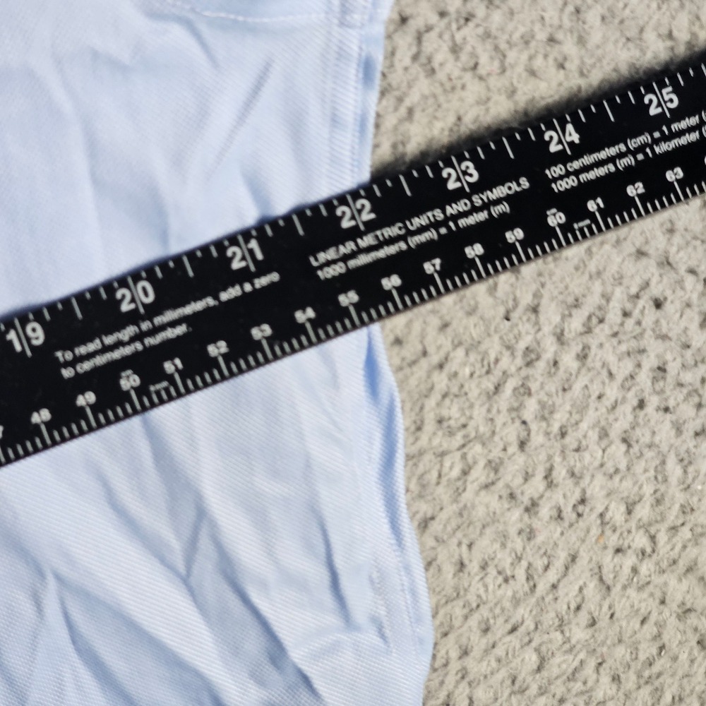 Psycho Bunny Button Down Men 16 34/35 Blue Modern Fit Stretch Non Iron Logo Cuff - Picture 7 of 12